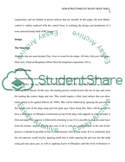 Non-structured R/C Buggy Body Shell