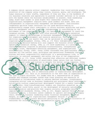 Principle-Centred Leadership