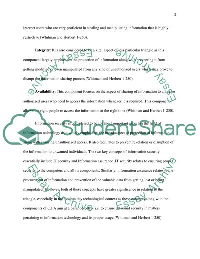Confidentiality, Integrity and Availability Triangle, Information Security Policy