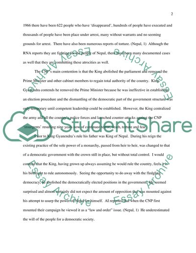 Political Terror in Nepal