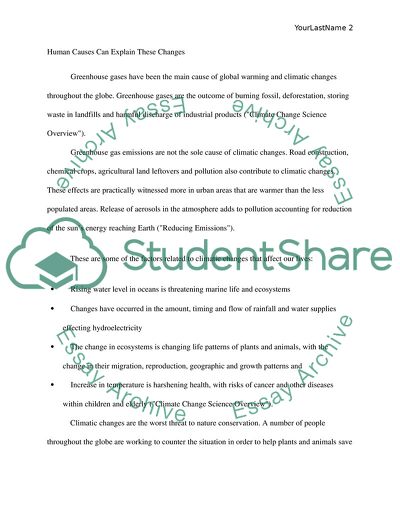 Organisms and Climate Change