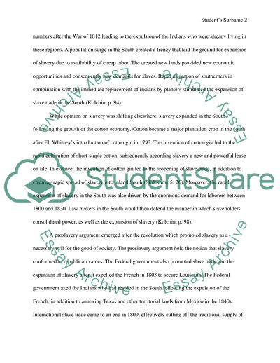 Slavery in the Antebellum South after the Revolutionary