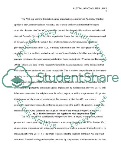 Australian Consumer Laws