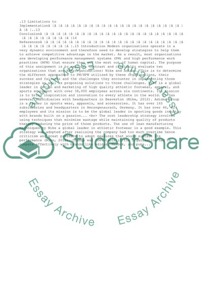 Nike & Adidas - Improving Organisational Performance (my reference: htm)