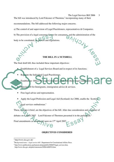 The Legal Services Bill