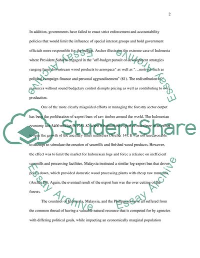 Over-cutting the forests of Indonesia, Philippines and Sabah (Malaysia)