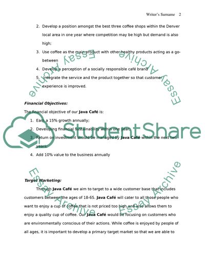 Marketing Strategies of Java Cafe