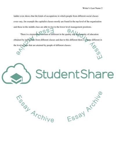 The education of social class