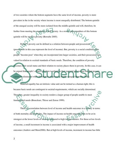 Inequality in the UK its effect on the national economy