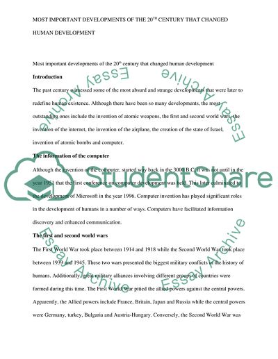 Most Important Developments of the 20th Century That Changed Human Development