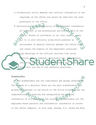 Ethical Aspects of Computing