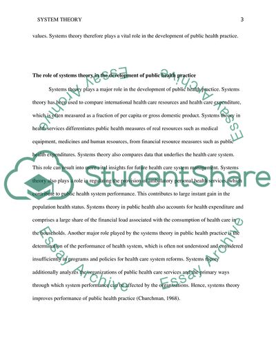 Analysis of a Systems Theory