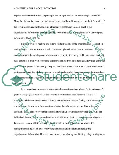 Administrators Access Control