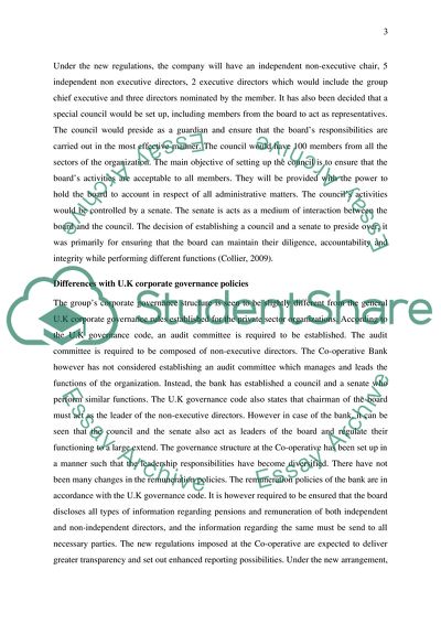 Corporate Governance Restructuring of Co-operative