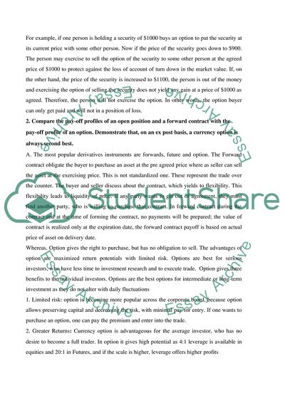 Currency Derivatives: Instruments Fixed and Open Outcomes