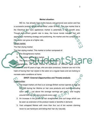 Marketing Planning of MD Inc UK