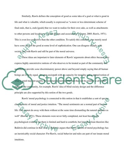 Rawls Moral Universe