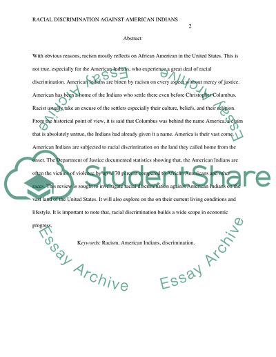 Racial Discrimination against Indians in America