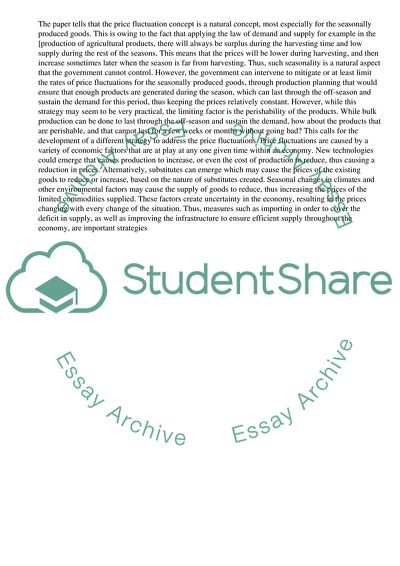 What actions might be taken by governments to reduce or limit price fluctuations