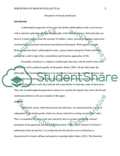 Perception of French Intellectual