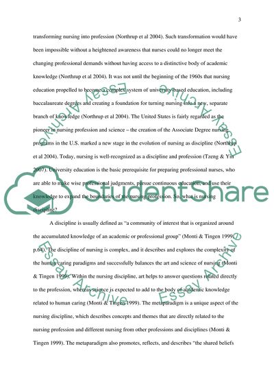 Nursing as Discipline