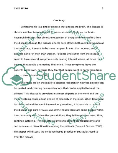 Schizophrenia as a kind of disease that affects the brain