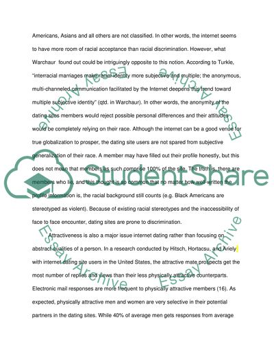 Exploring Trend of Internet Dating