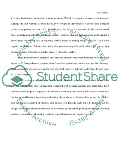 A Critique of Hotel Rwanda Movie