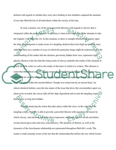 Analysis of Herman Melvilles Work Beneto Cereno