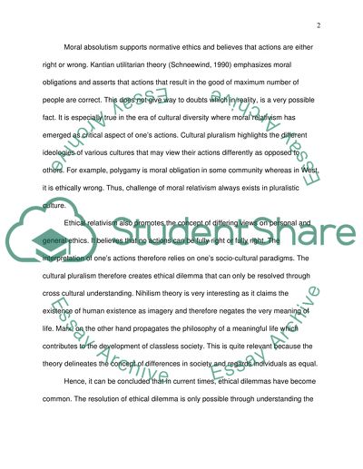 Resolution of Ethical Dilemma through Cross-Cultural Values