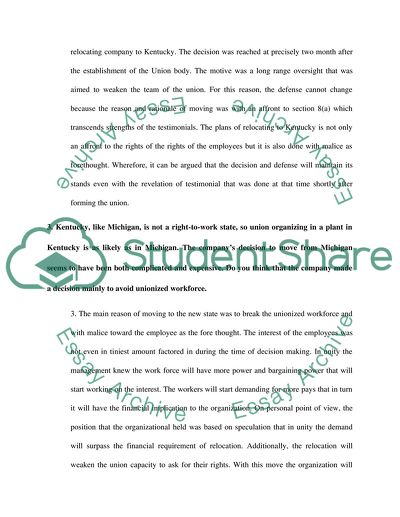 Relocating Work without Bargaining