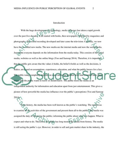 Media Influence on Public Perception of Global Events