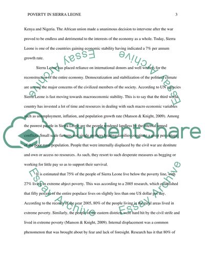 Poverty in Sierra Leo