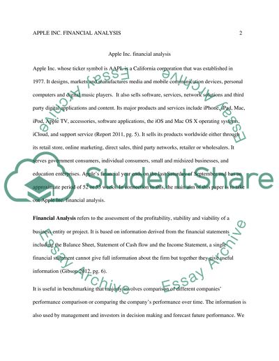 Financial Analysis of Apple Company