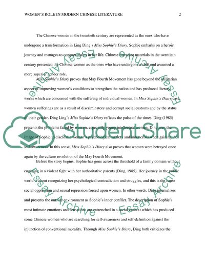 Womens Role in Modern Chinese Literature