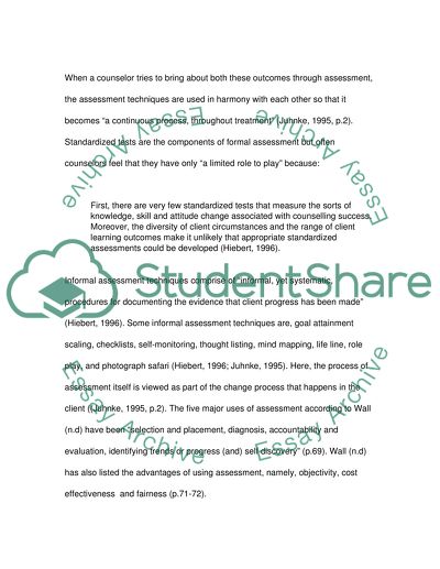 Assessment in Counseling