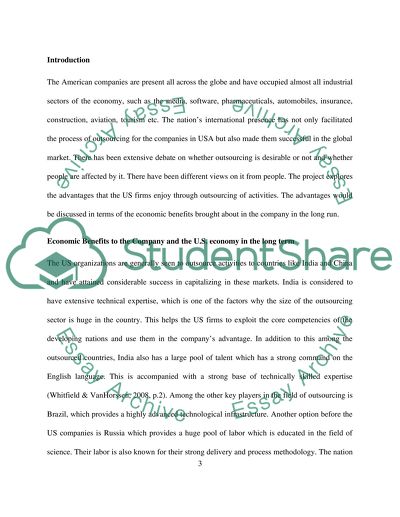 Why Should Companies Based in the United States Outsource Parts of their Business to Off-Shore Locations