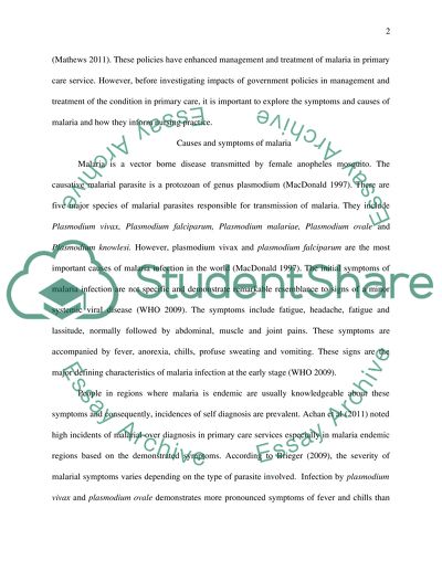Malaria case management