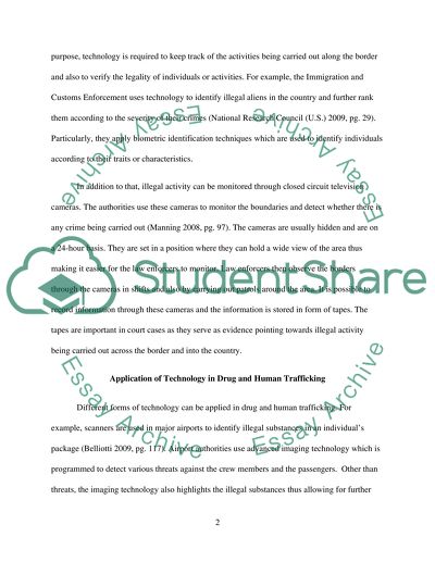 Evaluate the effectiveness of technology in monitoring national borders and preventing trafficking of drugs or humans