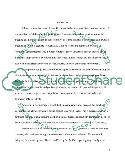 Ethics, Norms, and Practices that Influence the Behavior of Journalists Today