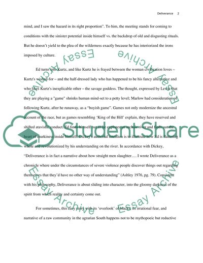 Deliverance essay 06 picture