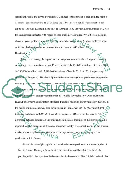 Economic Activity, Distribution, and Competition - Beer in France