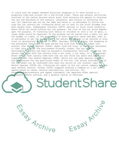 The Car Rental Industry