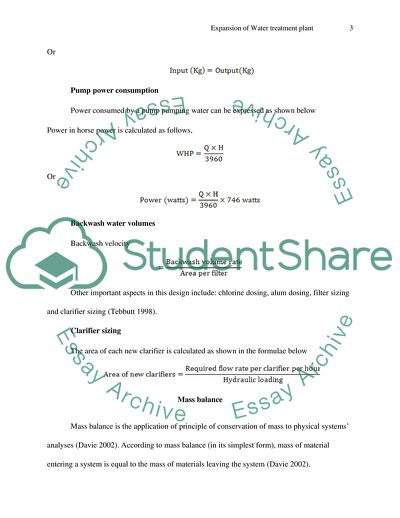 Expansion of Water Treatment Plant