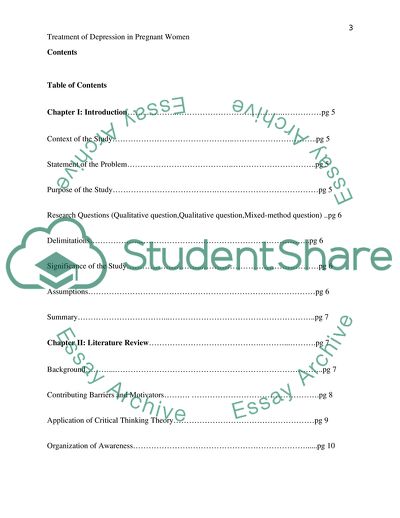 Treatment of Depression in Pregnant Women