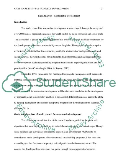 Goals and Objectives of World Council for Sustainable Development