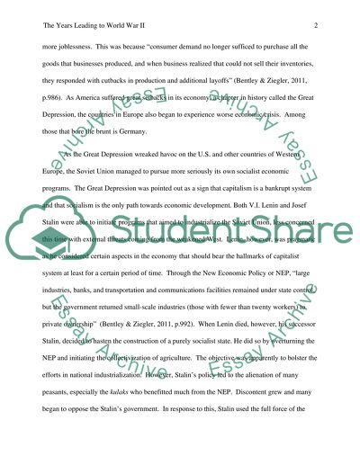 From War to War, the world in the years 1918-1939