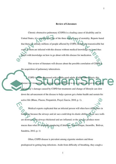 Chronic Obstructive Pulmonary Disease and Acquisition of Pulmonary Tuberculosis