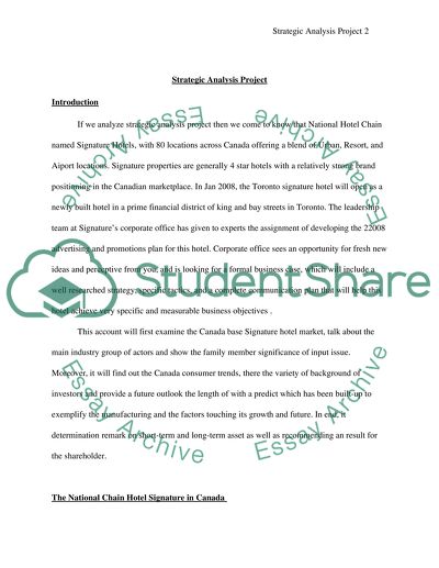 Strategic Analysis Project