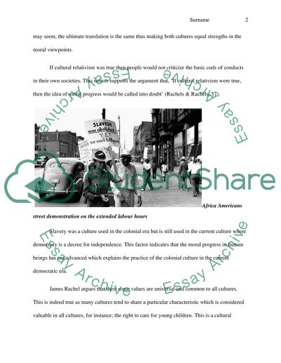 James Rachels, The Challenge of Cultural Relativism